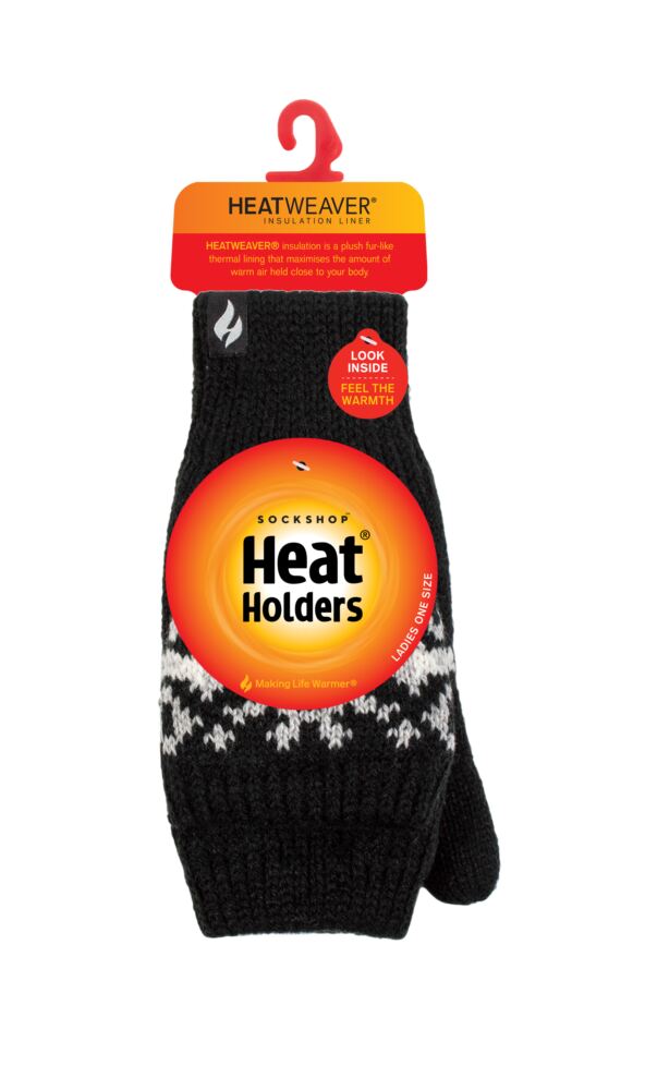 sockshop Heat HoldersWomens Heather Patterned Converter Mittens