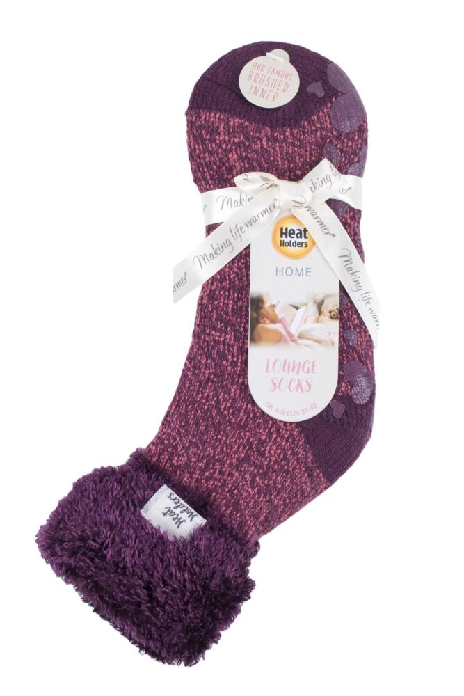 sockshop Heat HoldersWomens Lounge Feather Turn Over Cuff Socks