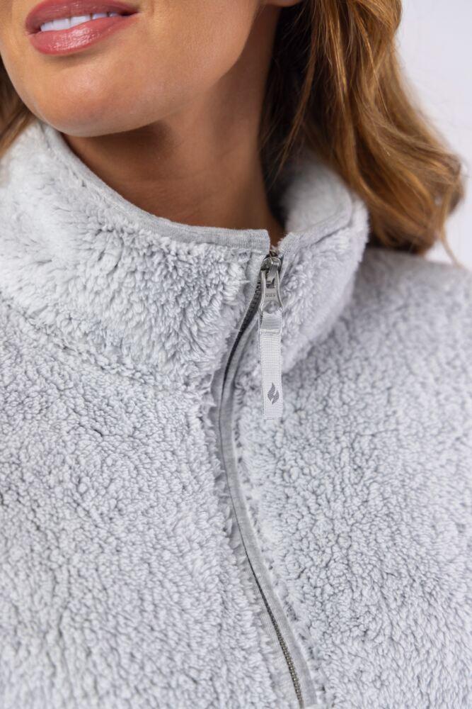 Sockshop Heat HoldersWomens Teddy Bear Quarter Zip Fleece Sweatshirt