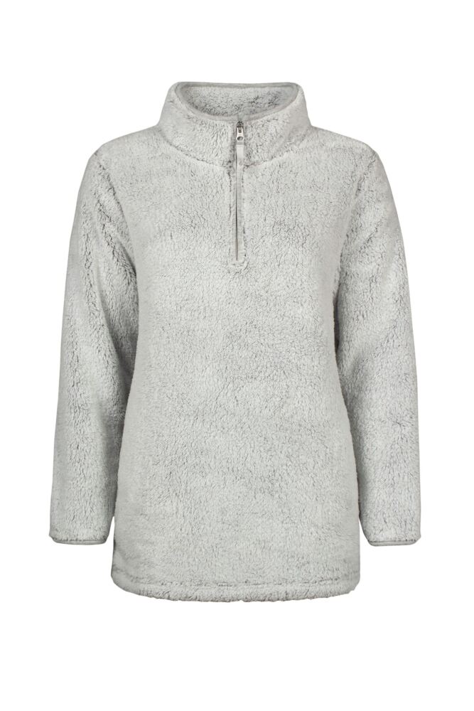 sockshop Heat HoldersWomens Teddy Bear Quarter Zip Fleece Sweatshirt