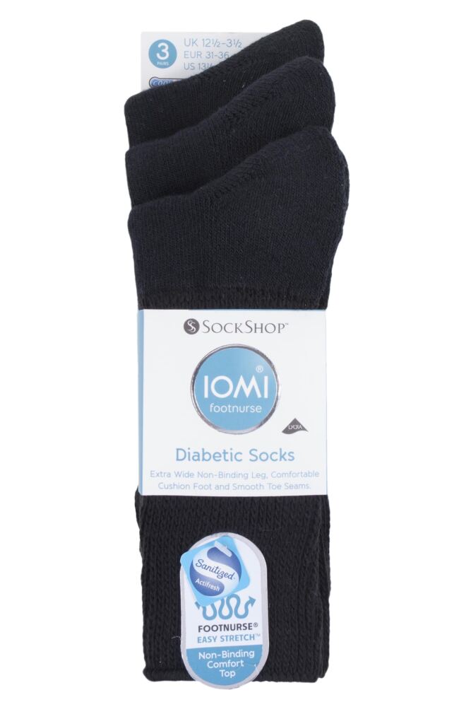 sockshop IOMIKids FootNurse Cushioned Foot Diabetic Socks 3-Pair