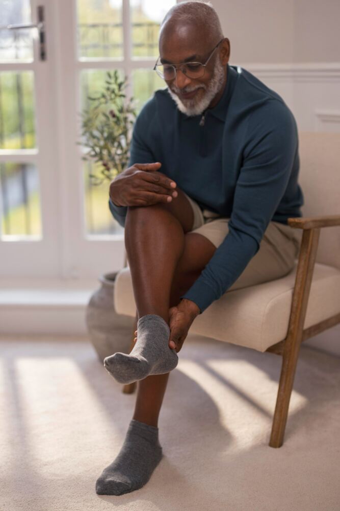 Sockshop IOMIMens Cotton Diabetic Trainer Socks 3-Pair