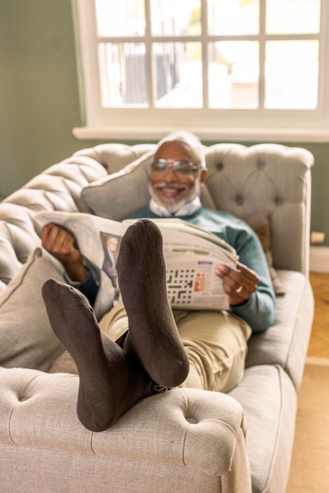 Sockshop IOMIMens Cotton FootNurse Oedema Extra Wide Socks