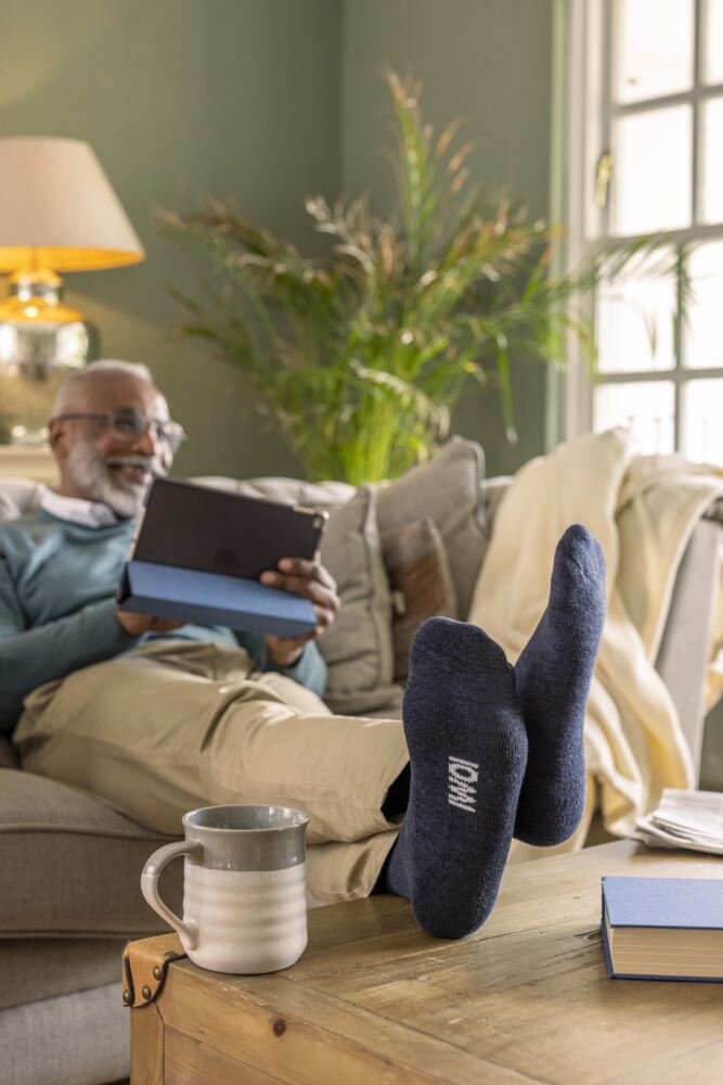 Sockshop IOMIMens Cushioned Foot Diabetic Socks 3-Pair