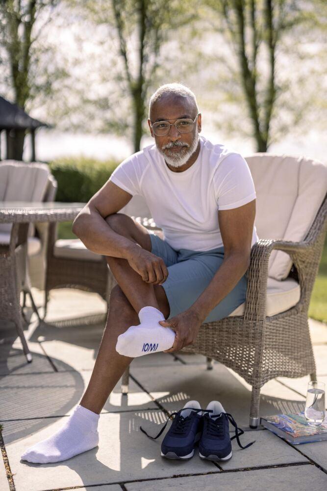 Sockshop IOMIMens Cushioned Foot Diabetic Trainer Socks 3-Pair