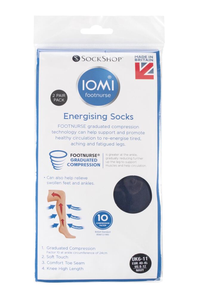sockshop IOMIMens Energising Compression Socks 2-Pair