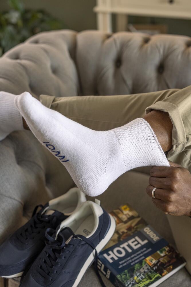 Sockshop IOMIMens FootNurse Cushioned Foot Diabetic Ankle Socks 3-Pair