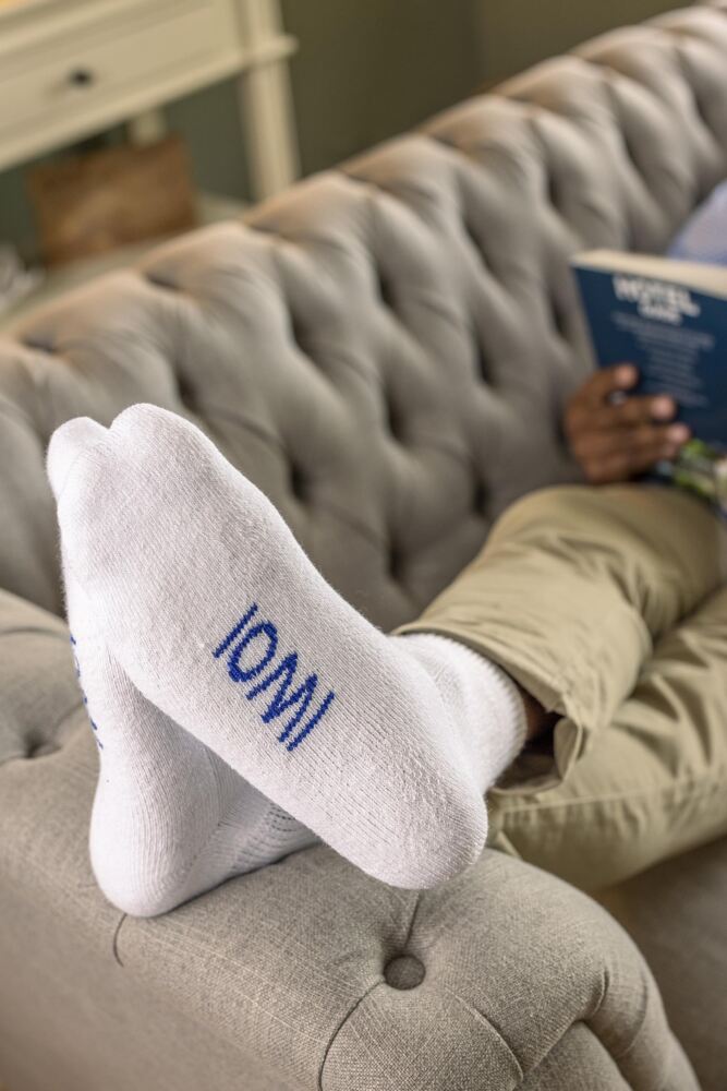 Sockshop IOMIMens FootNurse Cushioned Foot Diabetic Ankle Socks 3-Pair