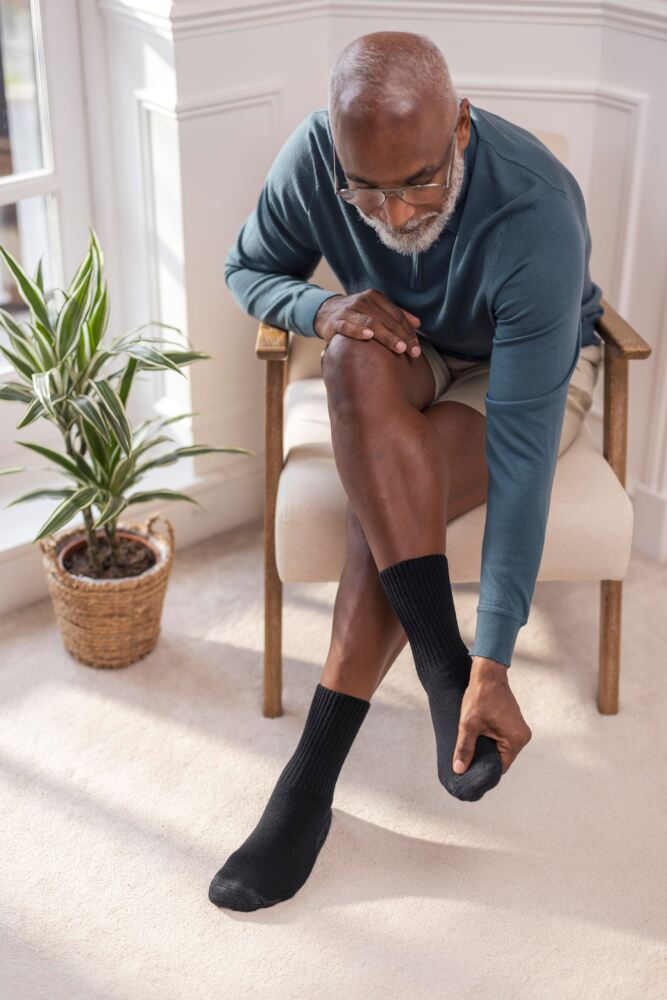 Sockshop IOMIMens Merino Wool FootNurse Diabetic Boot Socks
