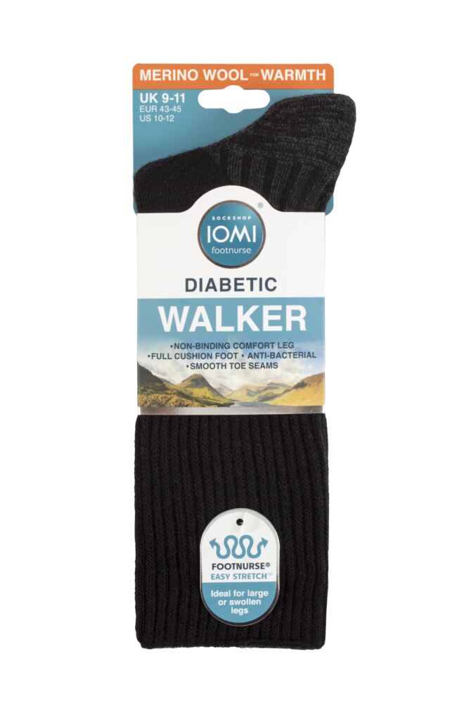 sockshop IOMIMens Merino Wool FootNurse Diabetic Boot Socks