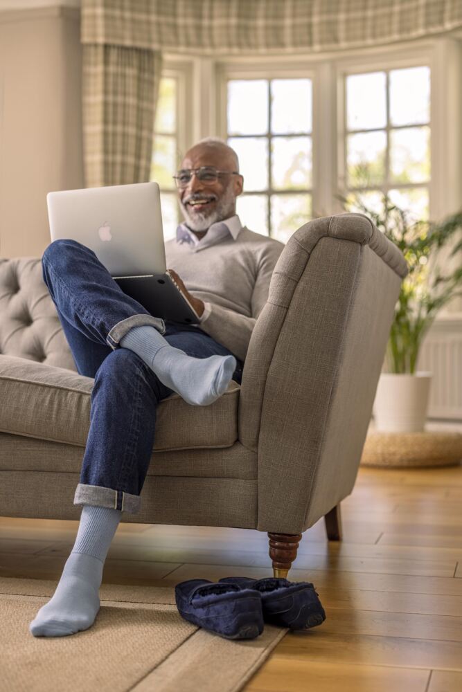 Sockshop IOMIMens & Womens Bamboo FootNurse Cushioned Foot Diabetic Socks