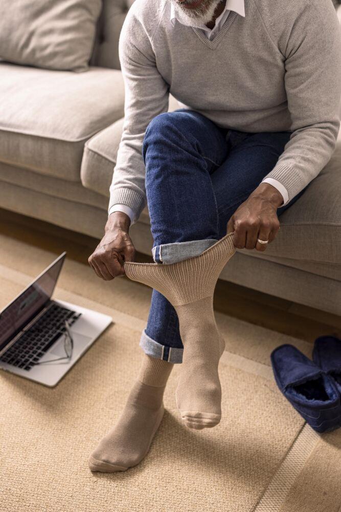 Sockshop IOMIMens & Womens Bamboo FootNurse Cushioned Foot Diabetic Socks