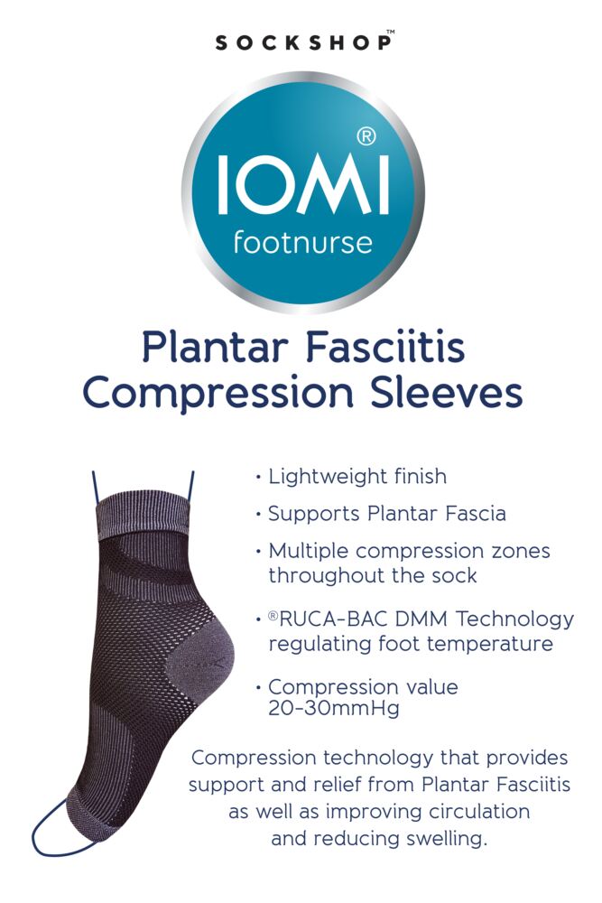 Sockshop IOMIMens & Womens Plantar Fasciitis Compression Sock Sleeves