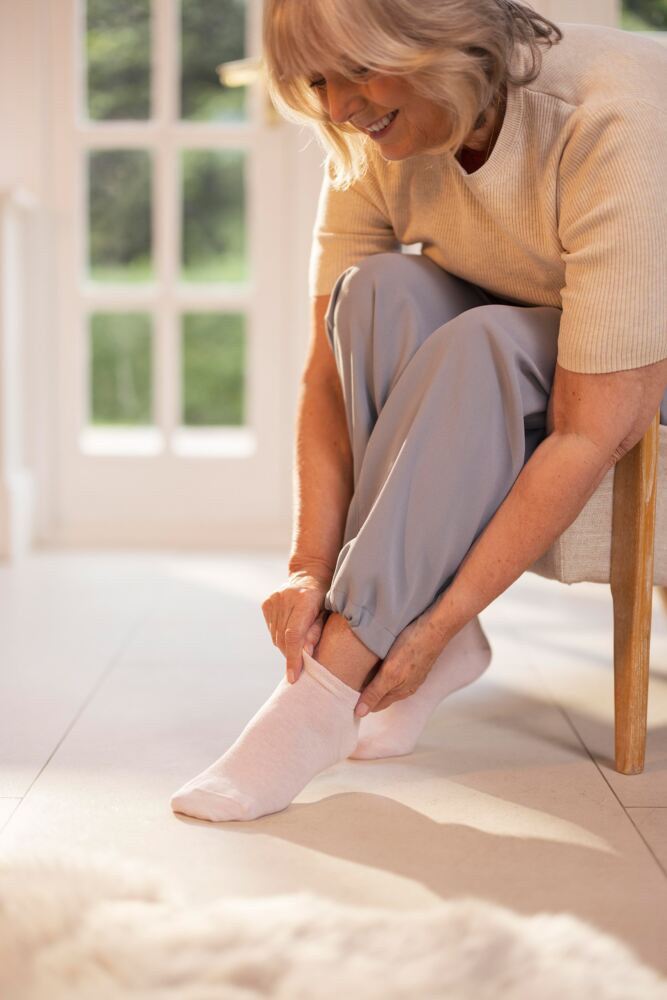 Sockshop IOMIWomens Cotton FootNurse Diabetic Trainer Socks 3-Pair