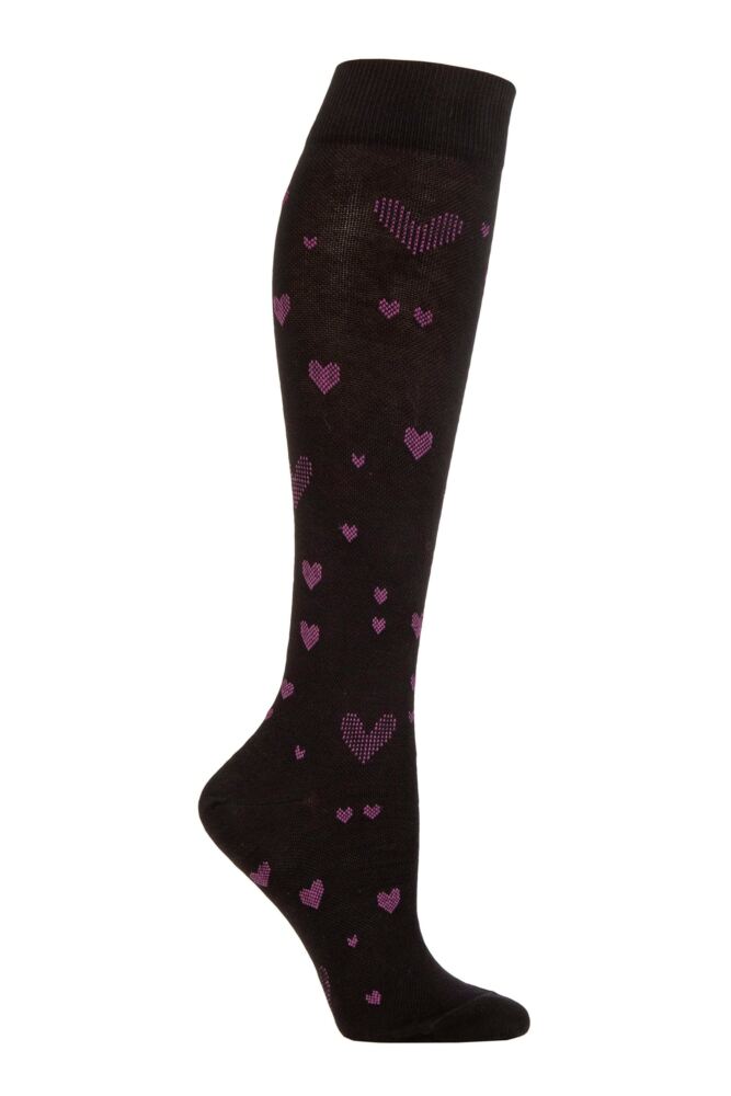Sockshop IOMIWomens Cotton FootNurse Patterned Diabetic Flight Socks