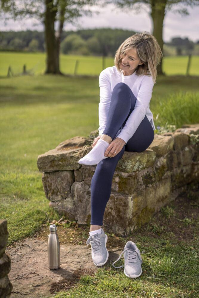 Sockshop IOMIWomens FootNurse Cushioned Diabetic Trainer Socks 3-Pair