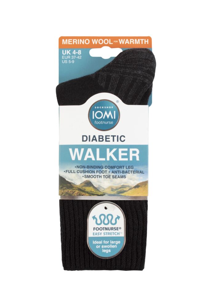 sockshop IOMIWomens Merino Wool FootNurse Diabetic Boot Socks
