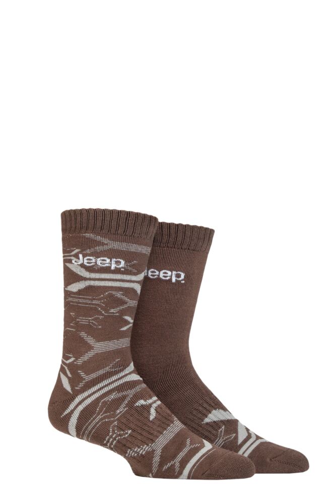Sockshop JeepMens Bamboo Heavy Cushioned Boot Socks 2-Pair