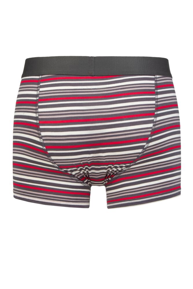 Sockshop JeepMens Bamboo Plain & Fine Striped Fitted Trunks 2-Pack