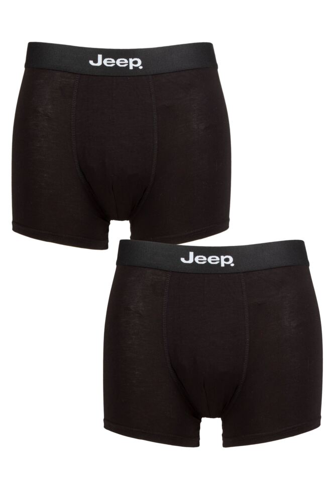 Sockshop JeepMens Bamboo Plain Fitted Trunks 2-Pack