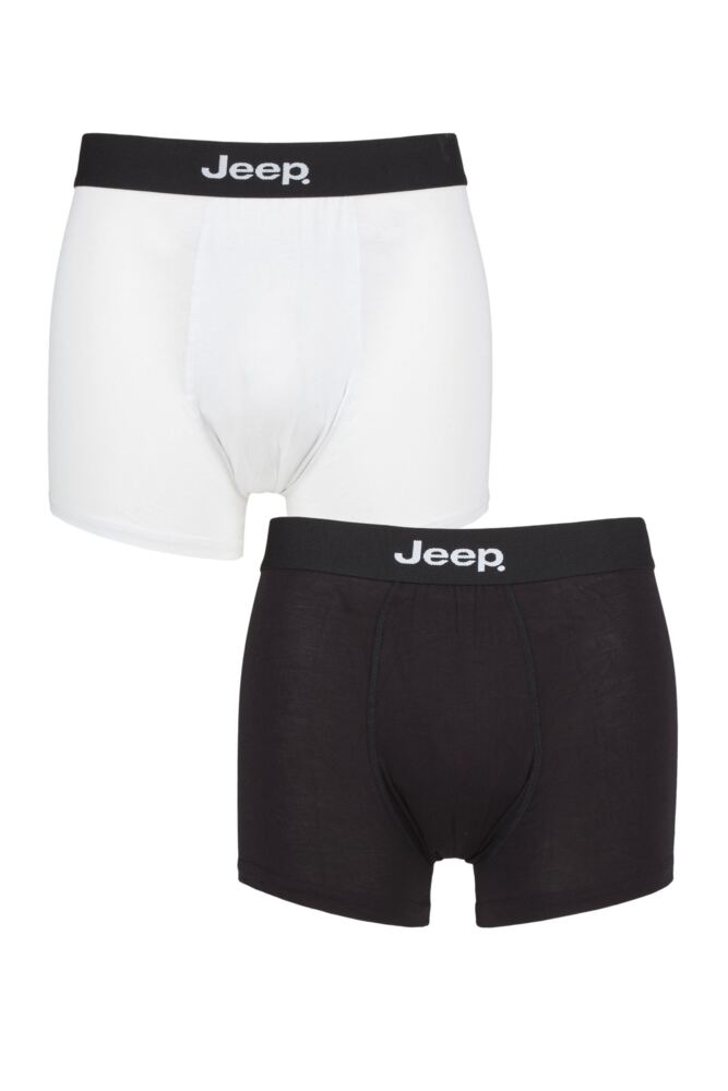 Sockshop JeepMens Bamboo Plain Fitted Trunks 2-Pack