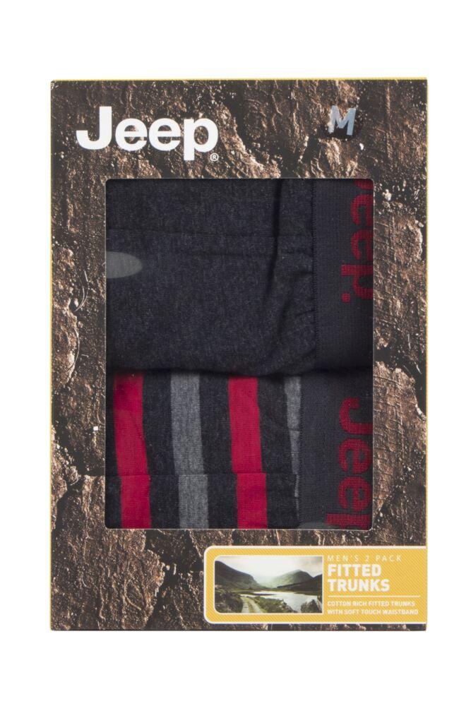 sockshop JeepMens Bamboo Plain & Striped Fitted Trunks 2-Pack