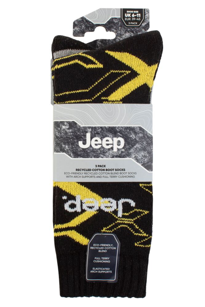 sockshop JeepMens Cotton Blend Camo Boot Socks 3-Pair
