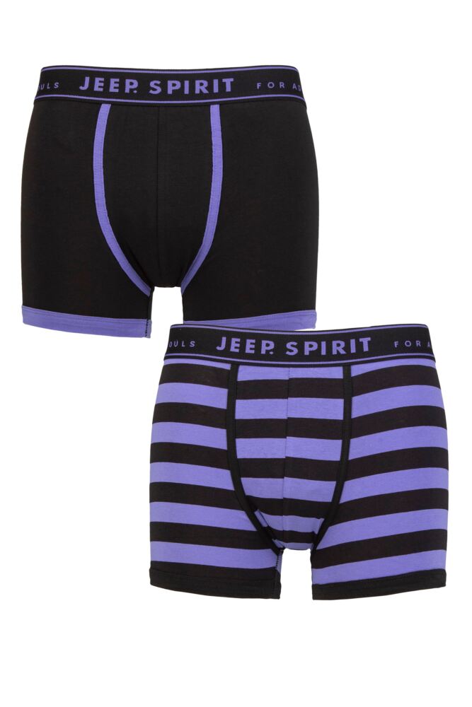 Sockshop JeepMens Cotton Spirit Stripe Trunks 2-Pack