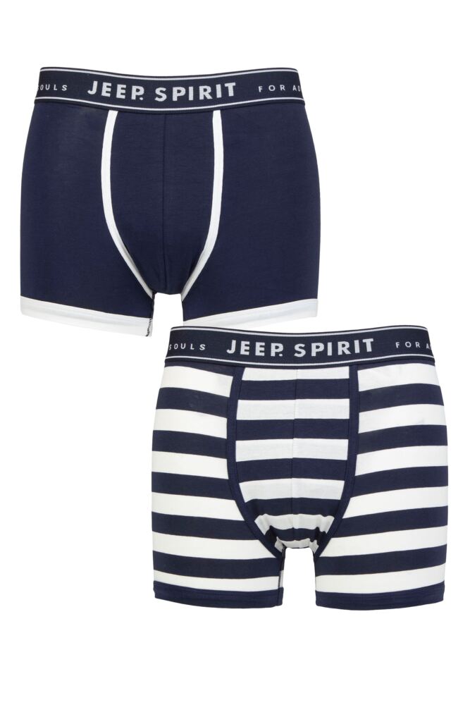 Sockshop JeepMens Cotton Spirit Stripe Trunks 2-Pack