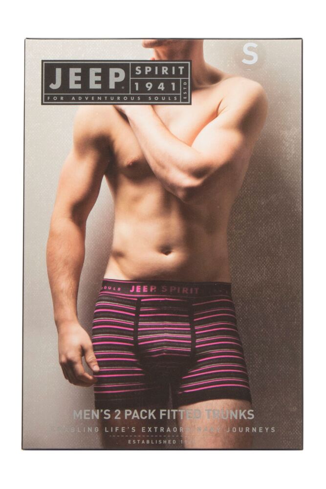 sockshop JeepMens Cotton Spirit Stripe Trunks 2-Pack