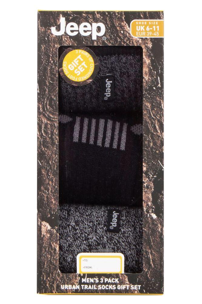 sockshop JeepMens Cotton Terrain Leisure Socks 3-Pair Gift Box