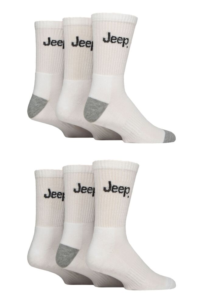 Sockshop JeepMens Cushioned Performance Crew Sports Socks 6-Pair