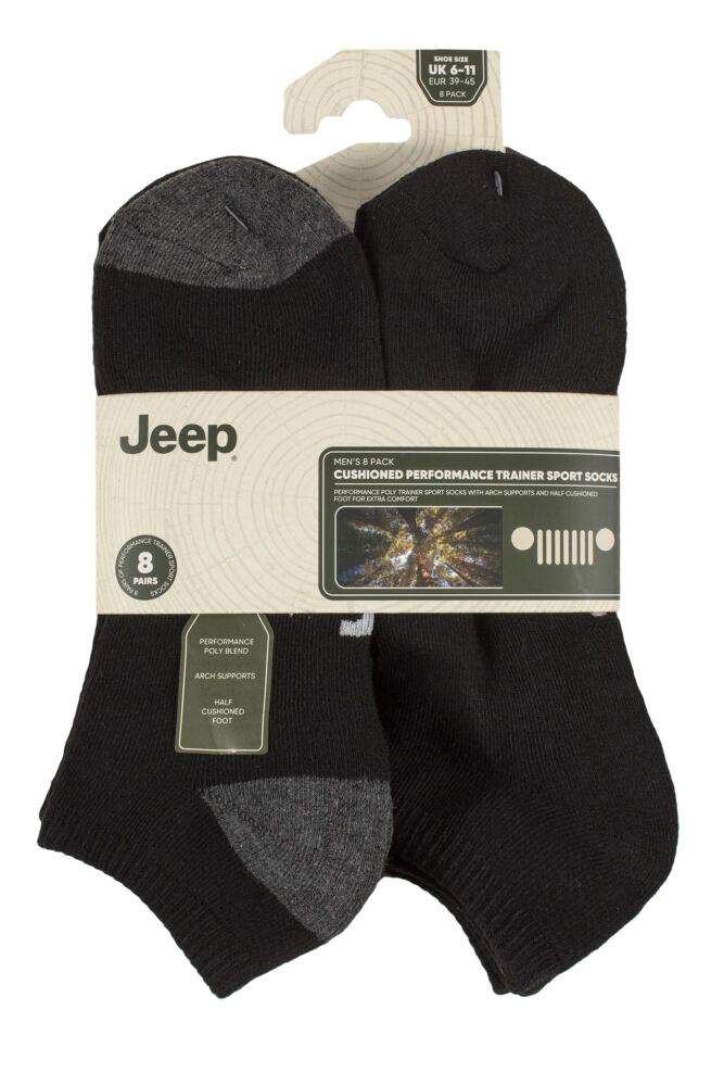 sockshop JeepMens Sport and Leisure Trainer Socks 8-Pair