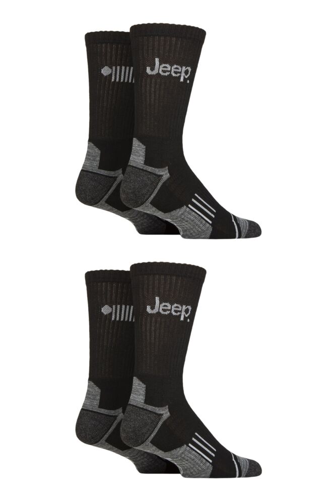 Sockshop JeepMens Technical Performance Crew Sports Socks 4-Pair