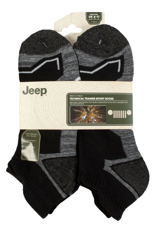 sockshop JeepMens Technical Trainer Sport Socks 5-Pair