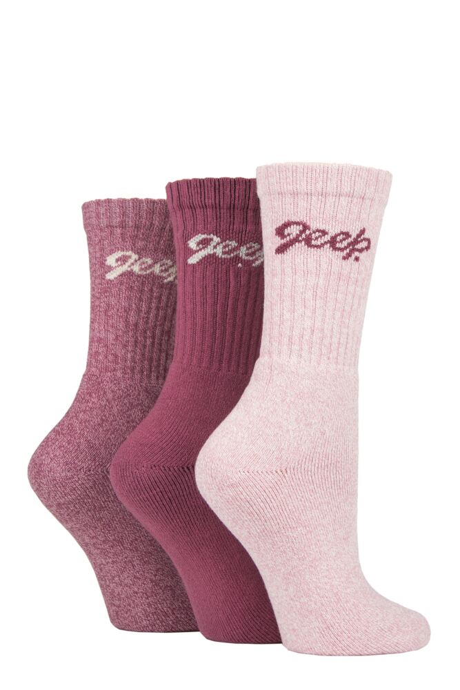 Sockshop JeepWomens Cotton Cushioned Foot Boot Socks 3-Pair