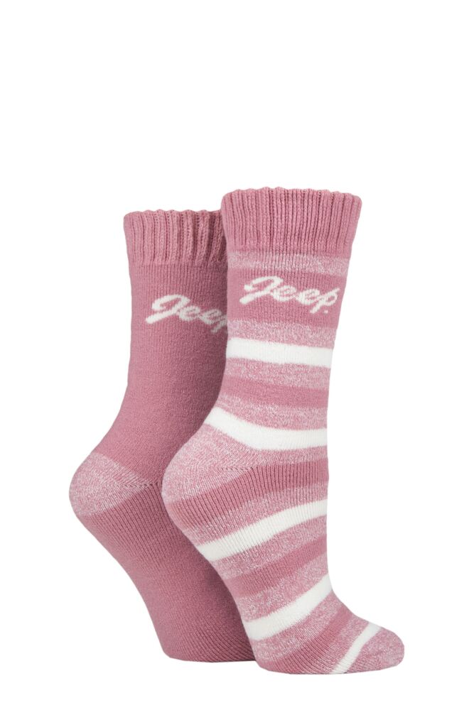 Sockshop JeepWomens Cushioned Brushed Thermal Boot Socks 2-Pair
