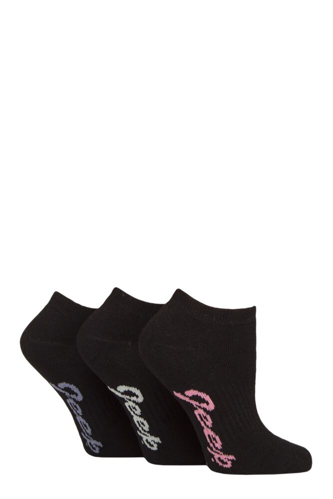 Sockshop JeepWomens Fully Cushioned Bamboo Trainer Socks 3-Pair