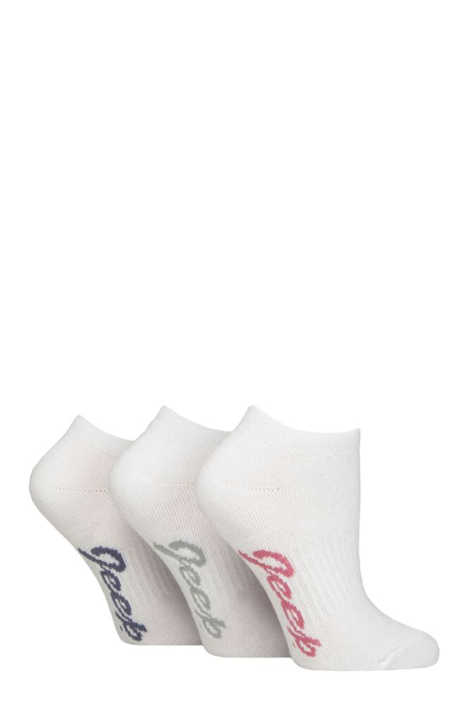 Sockshop JeepWomens Fully Cushioned Bamboo Trainer Socks 3-Pair