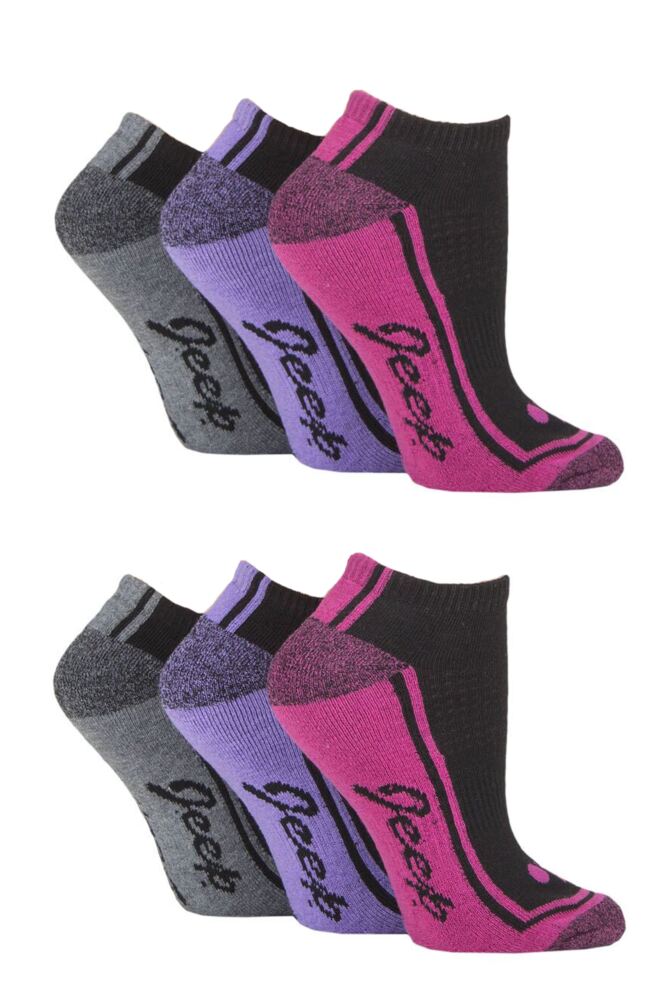 Sockshop JeepWomens Performance Cushioned Trainer Socks 6-Pair