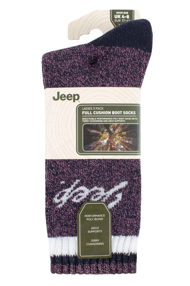 Sockshop JeepWomens Performance Full Cushion Boot Socks 3-Pair