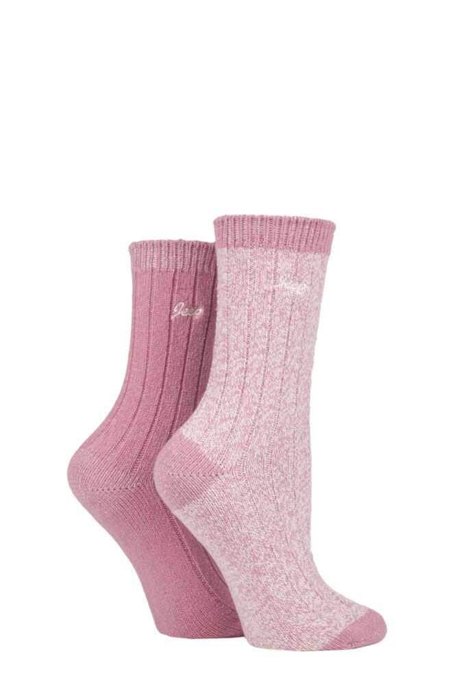 Sockshop JeepWomens Super Soft Ribbed Boot Socks 2-Pair