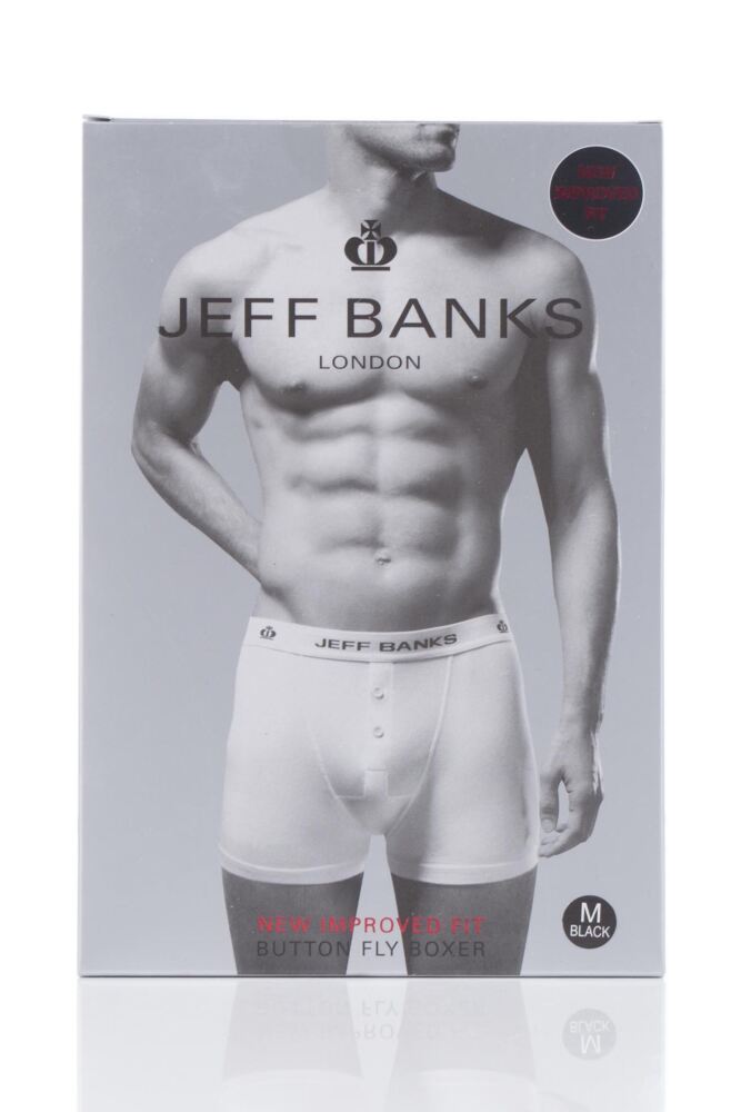 sockshop Jeff BanksMens Cotton Leeds Buttoned Boxer Shorts