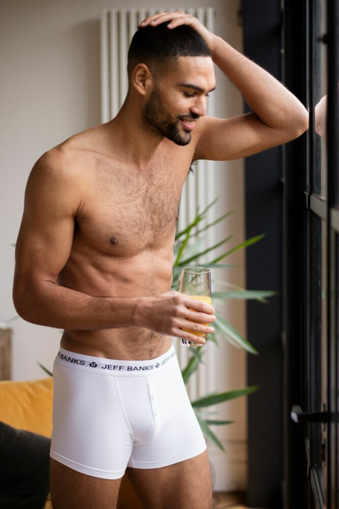 Sockshop Jeff BanksMens Cotton Marlow Buttoned Boxer Shorts 3-Pack