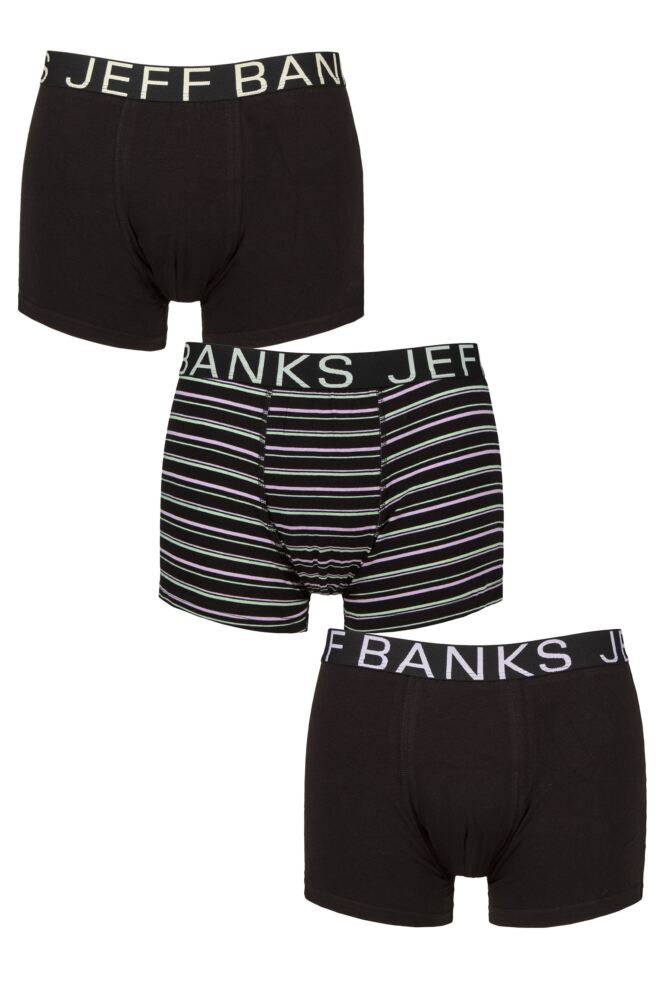 Sockshop Jeff BanksMens Cotton Patterned Trunks 3-Pack