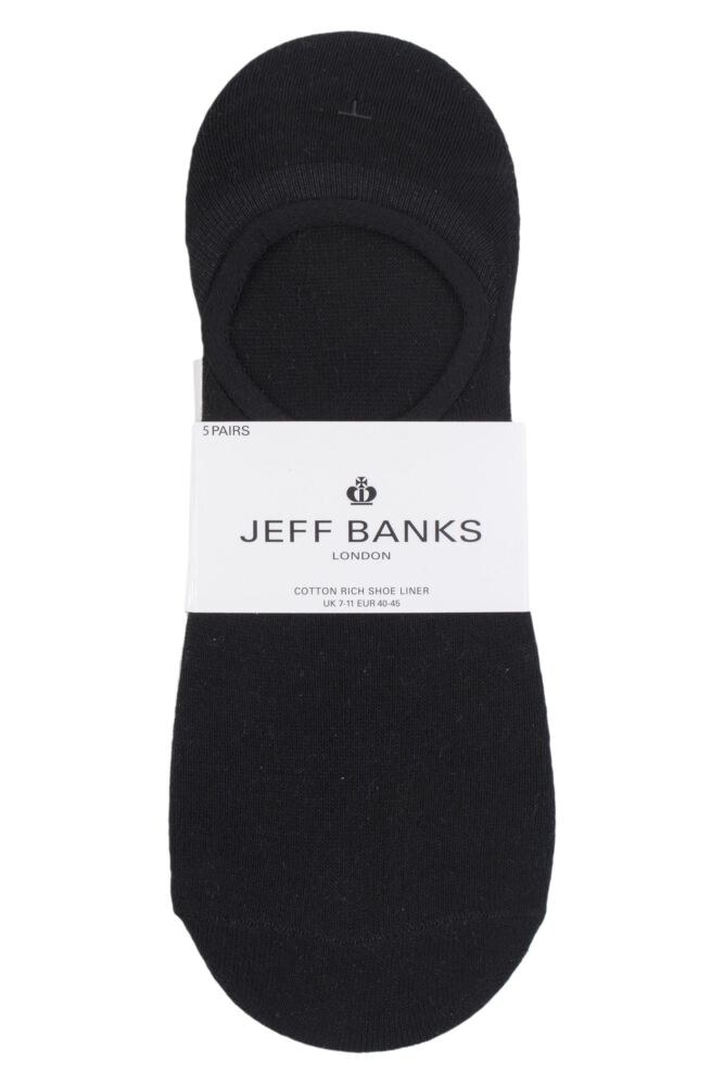sockshop Jeff BanksMens Cotton Plain Secret Socks 5-Pair