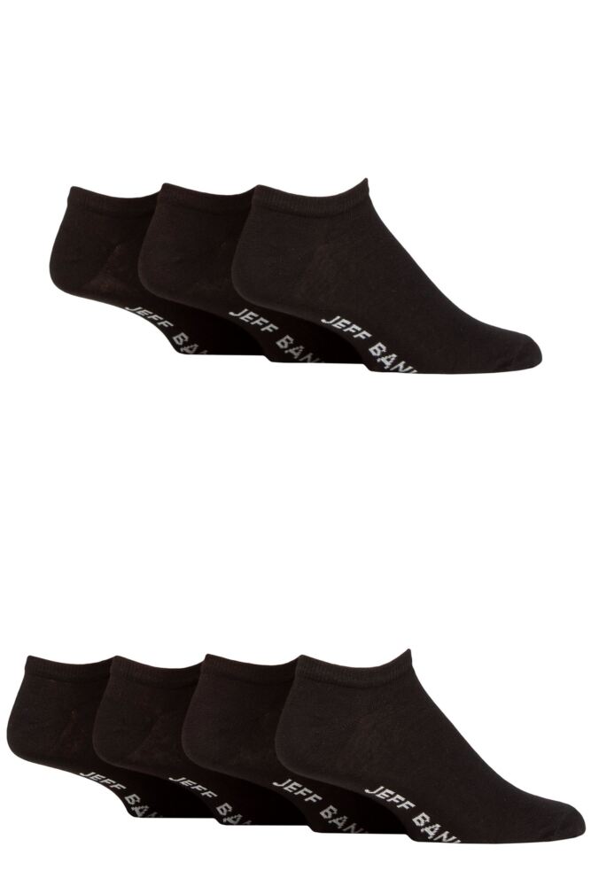 Sockshop Jeff BanksMens Cotton Plain Trainer Socks 7-Pair