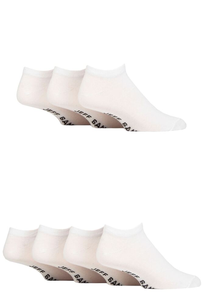 Sockshop Jeff BanksMens Cotton Plain Trainer Socks 7-Pair