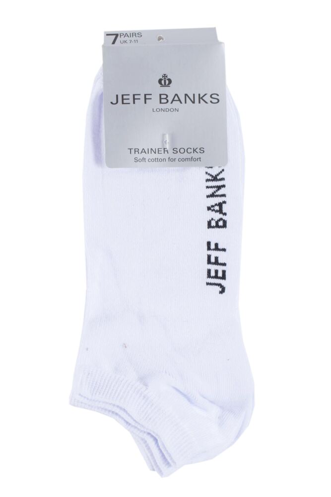 sockshop Jeff BanksMens Cotton Plain Trainer Socks 7-Pair