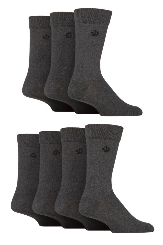 Sockshop Jeff BanksMens Plain Recycled Cotton Socks 7-Pair